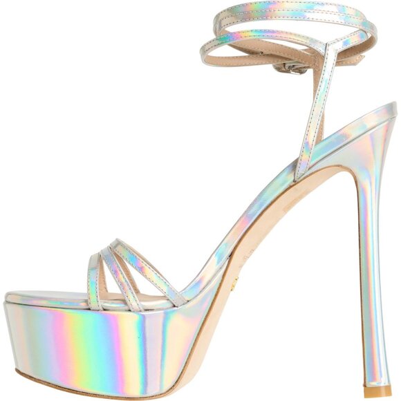 Stuart Weitzman Made in Spain Soiree 145 Platform Sandals - Patent Leather - Picture 4 of 4